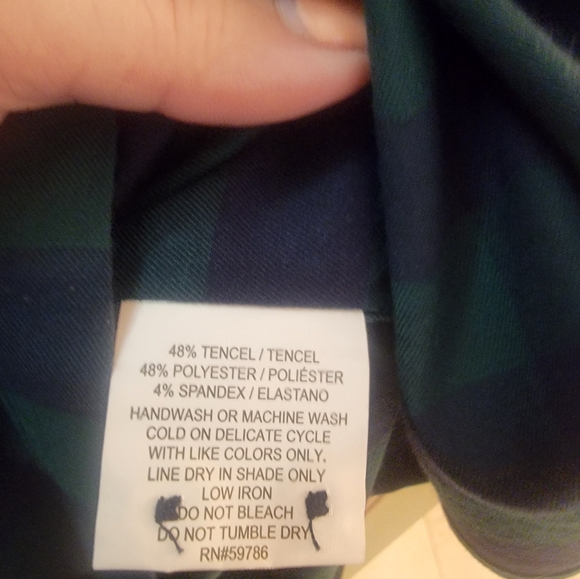 NWT Chatham Road Mens Sz M Green Navy Plaid Shirt Preppy - Picture 3 of 7